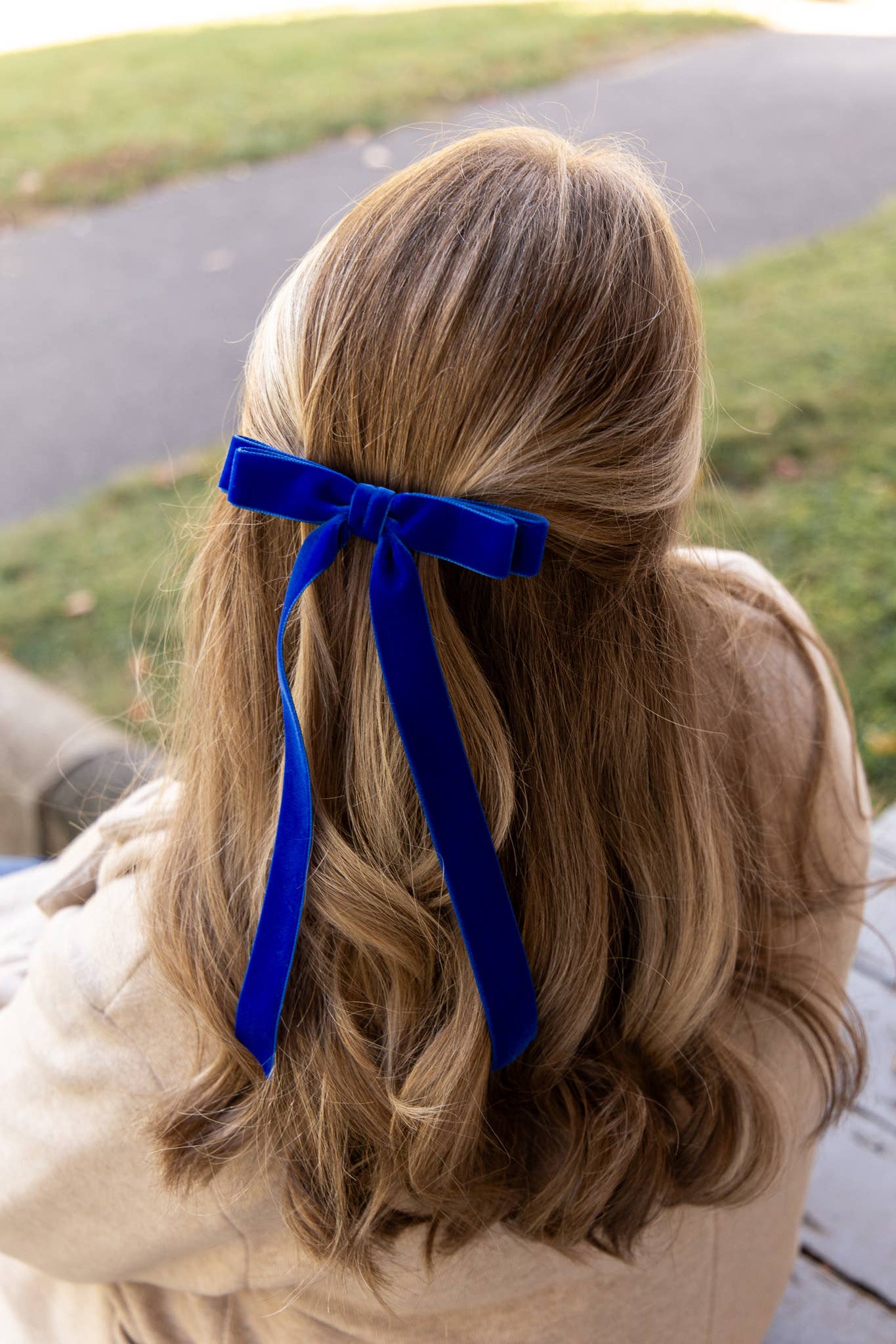Long Velvet Hair Barrette | Alice Bow - Long Length