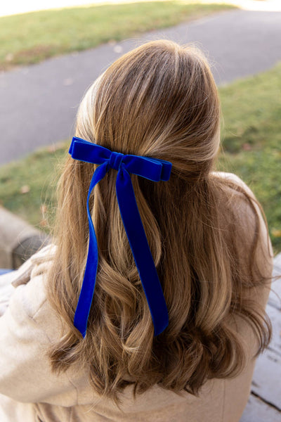 Long Velvet Hair Barrette | Alice Bow - Long Length