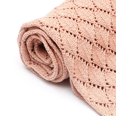 Cotton Pointal Diamond Soft Baby Blanket | Blush Pink