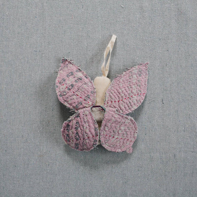 Sleepy Moth Kantha Wings Ornament