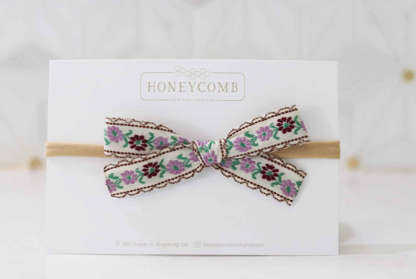Classic Embroidered Bow