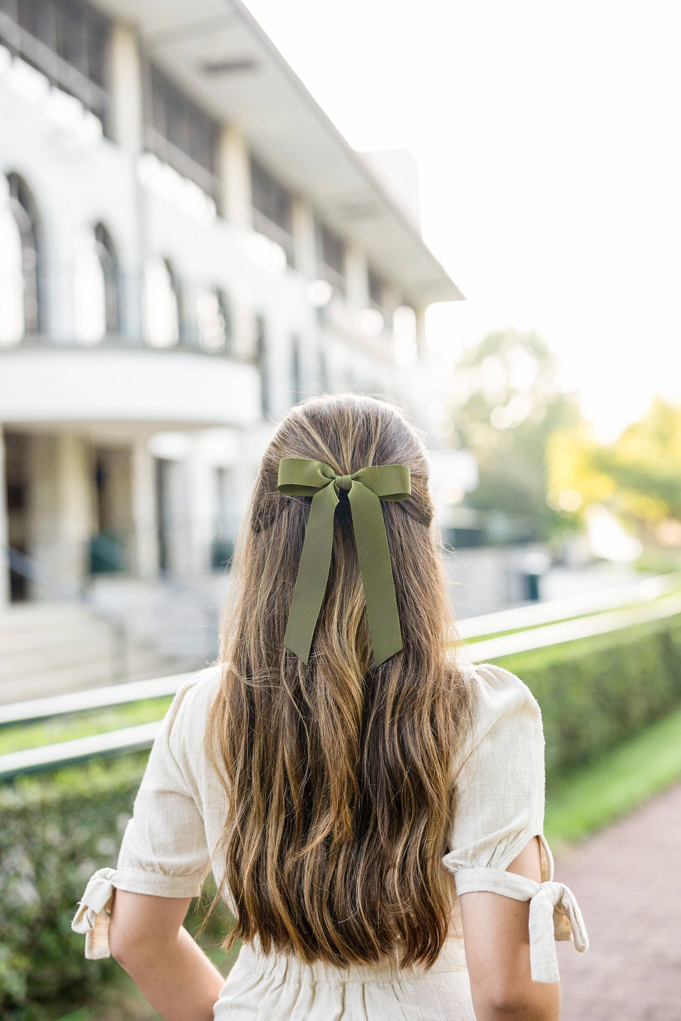 Medium Petersham Grosgrain Hair Barrette | Florence Bow