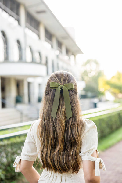 Medium Petersham Grosgrain Hair Barrette | Florence Bow