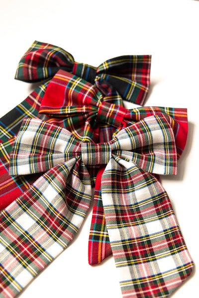 Tartan Christmas Plaid Hair Barrette | Lucy Bow