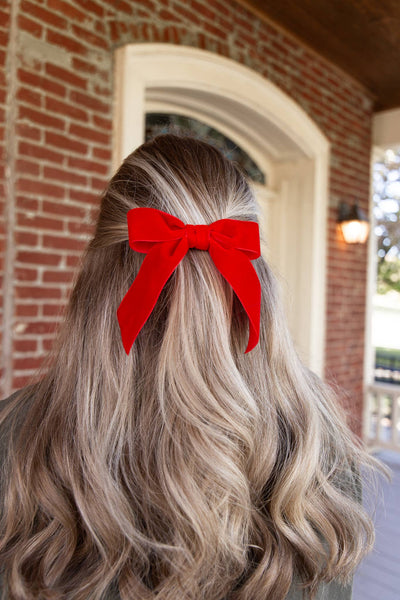 Velvet Hair Barrette | Delora Bow
