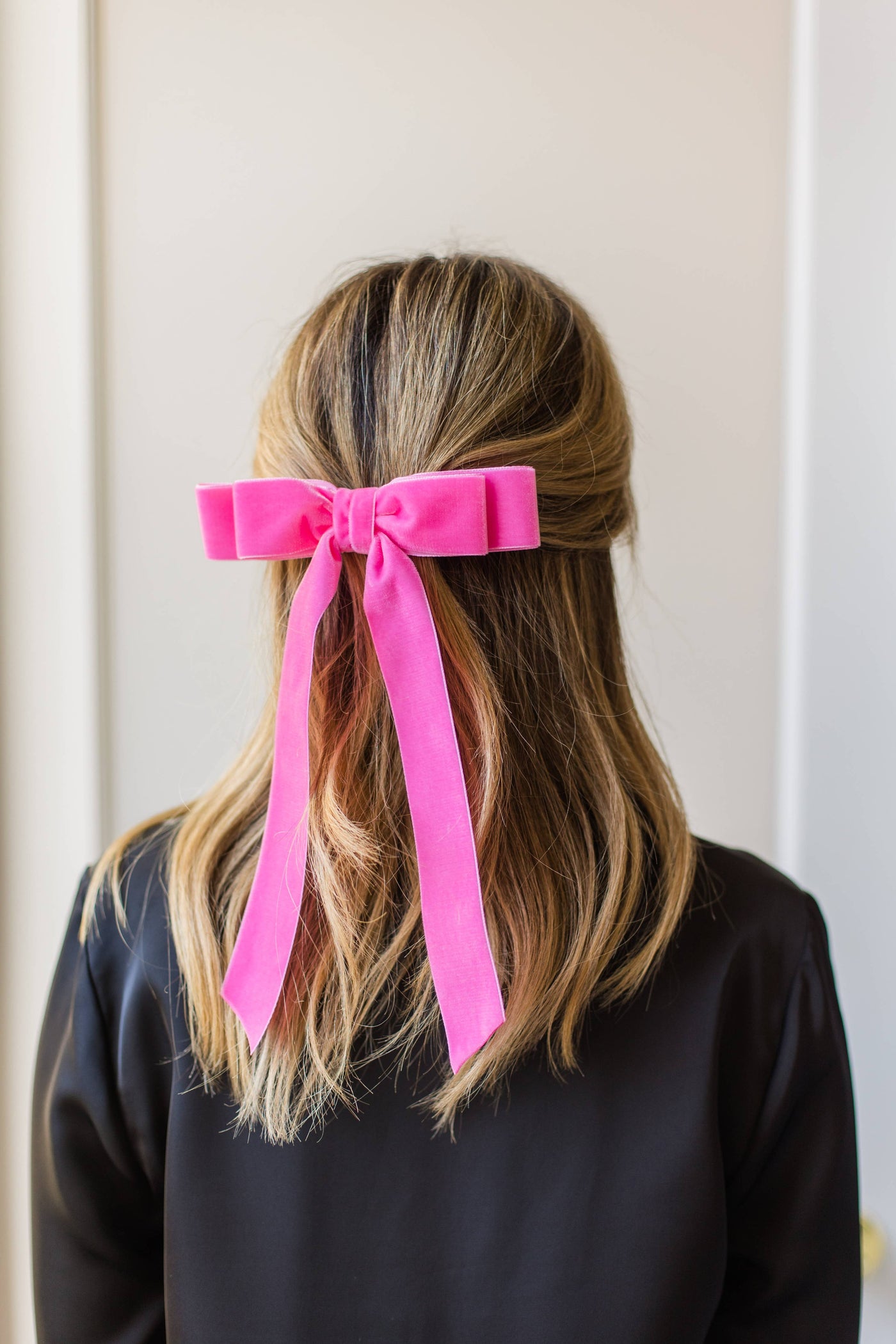 Long Velvet Hair Barrette | Judy Bow - Long Length
