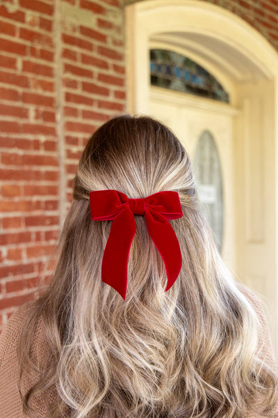 Velvet Hair Barrette | Delora Bow