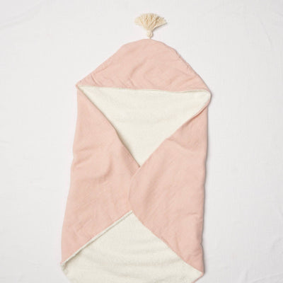Striped Hooded Towel | Apricot