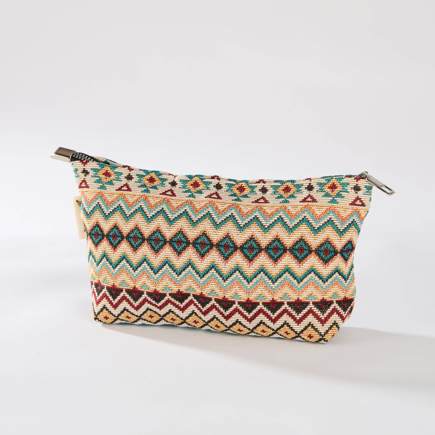 Aztec Cross Stitch Print Toiletry/Makeup Bag - Cosmetic Bag