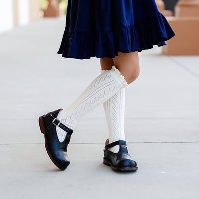 Fancy Lace Knee Highs | Ivory