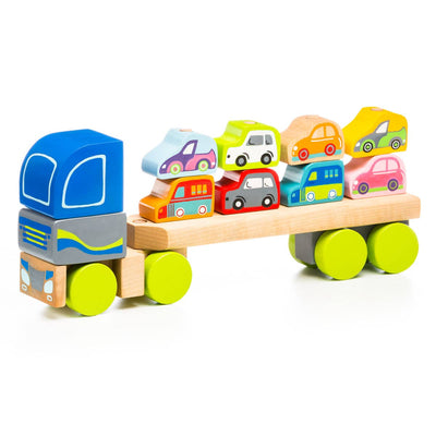 Wooden Truck with Cars