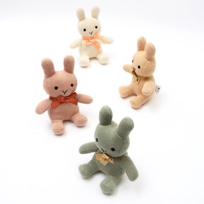 Handcrafted Cotton Knitted Blush Bunny