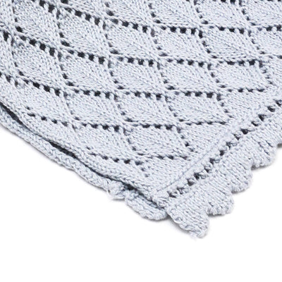 Cotton Pointal Diamond Baby Blanket | Blue