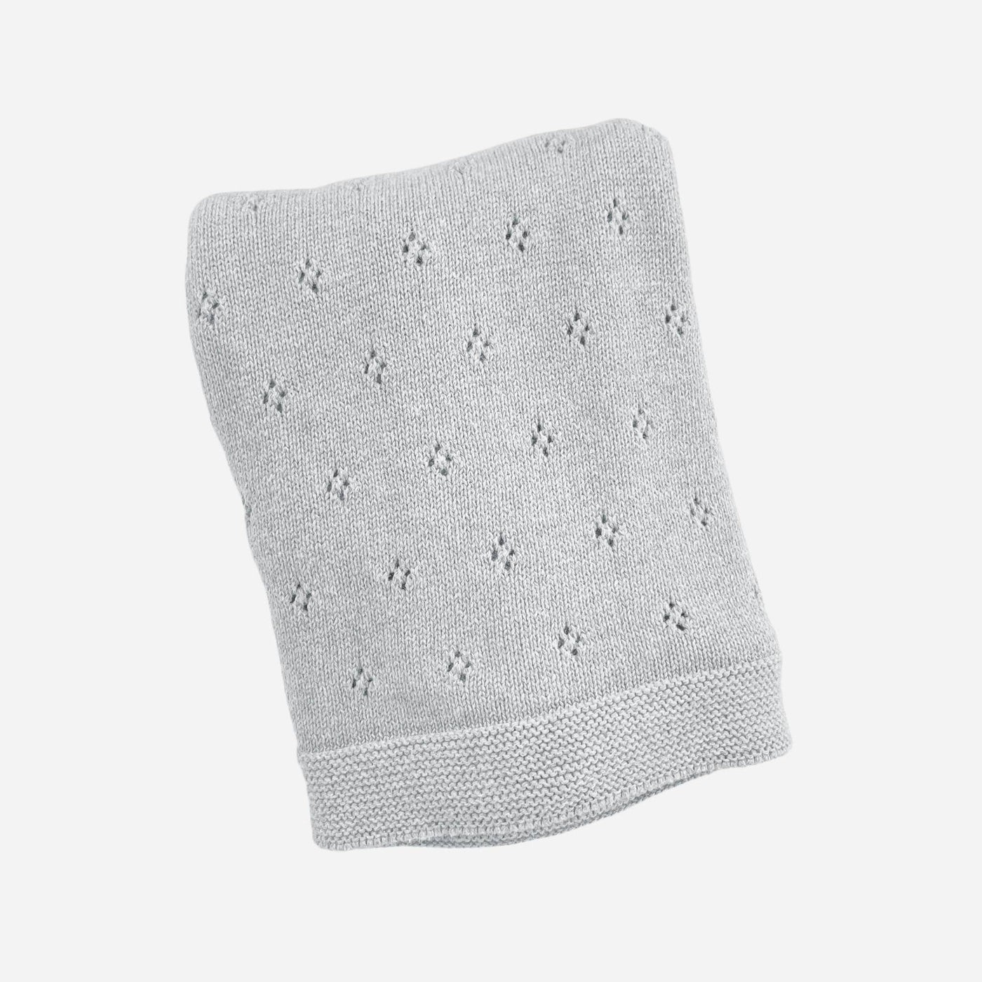 Heirloom Pique Grey Organic Cotton Baby Blanket