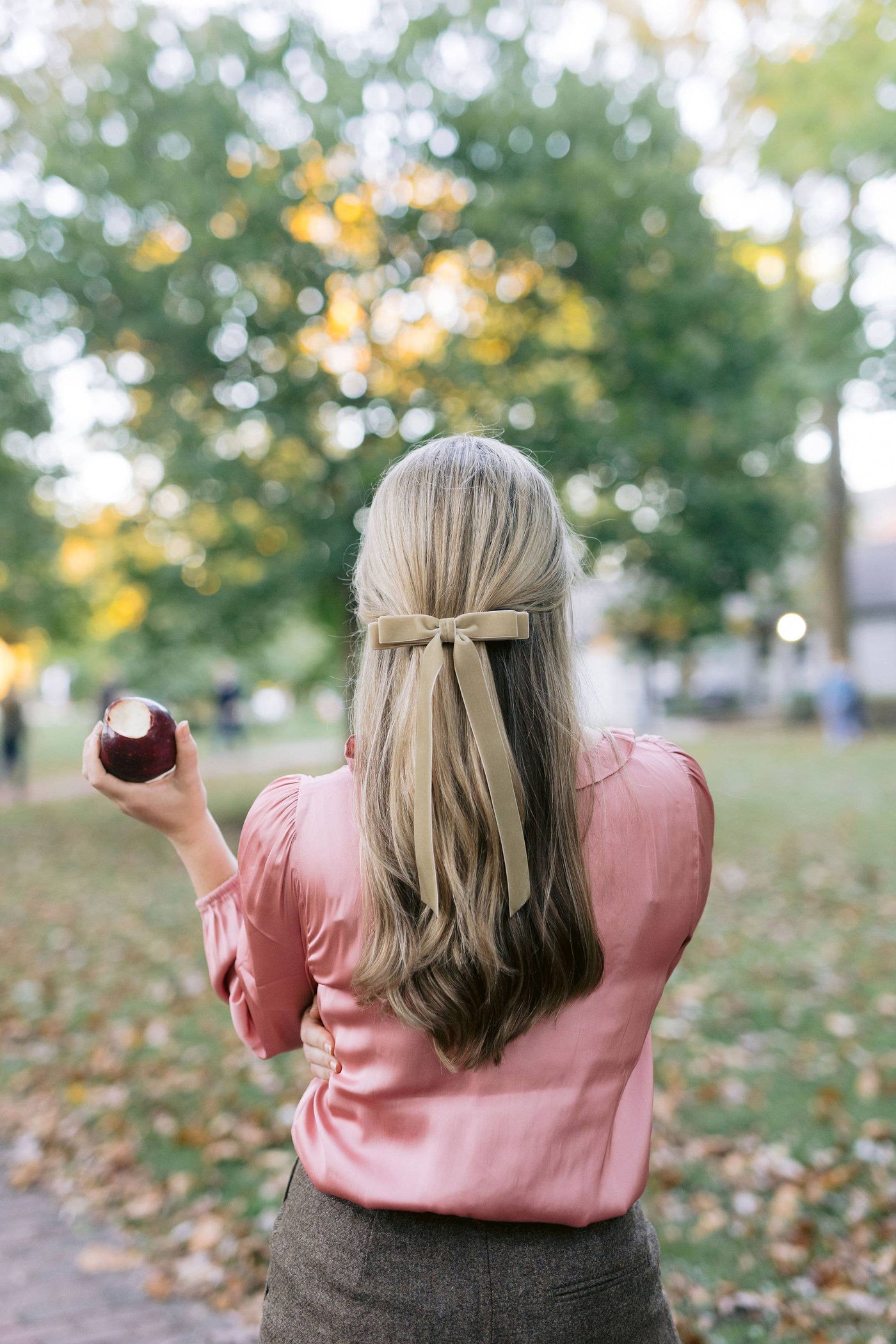 Long Velvet Hair Barrette | Alice Bow - Long Length