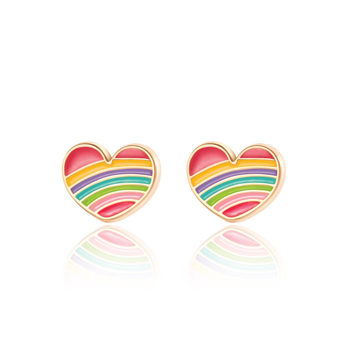 Cutie Stud Earrings | Rainbow Heart