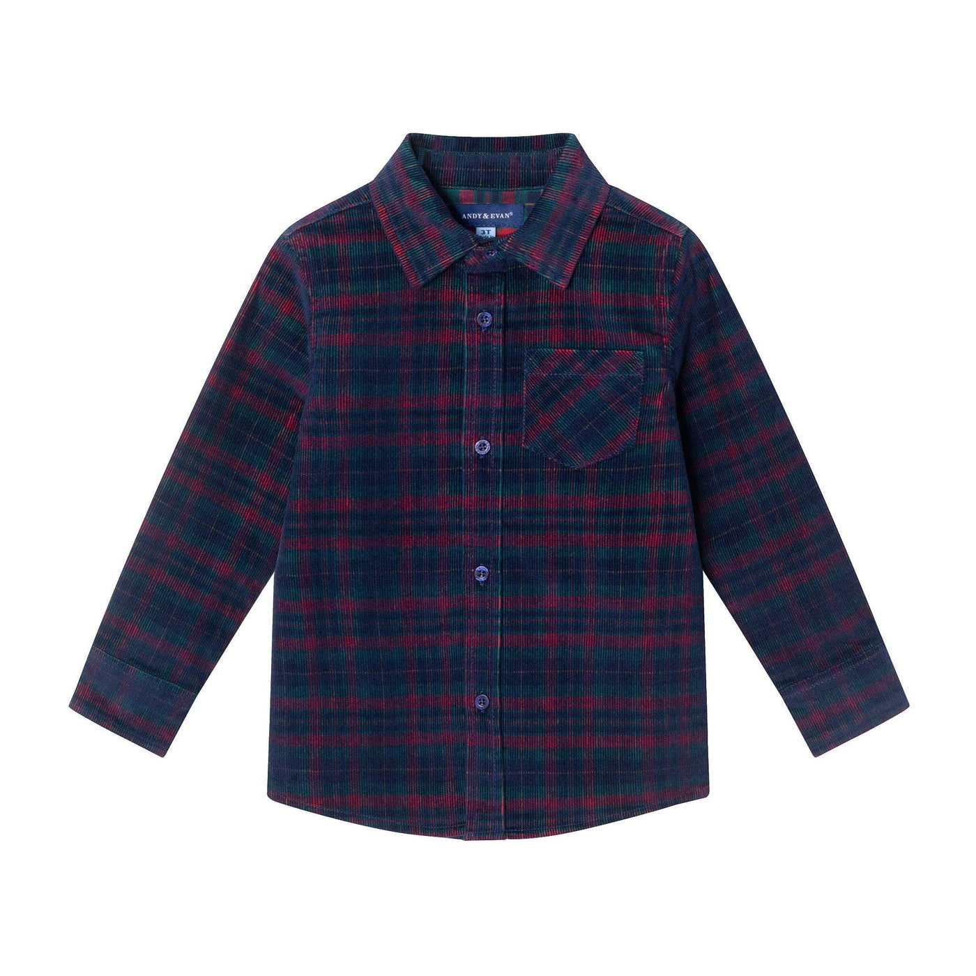 Cord Buttondown | Red Plaid