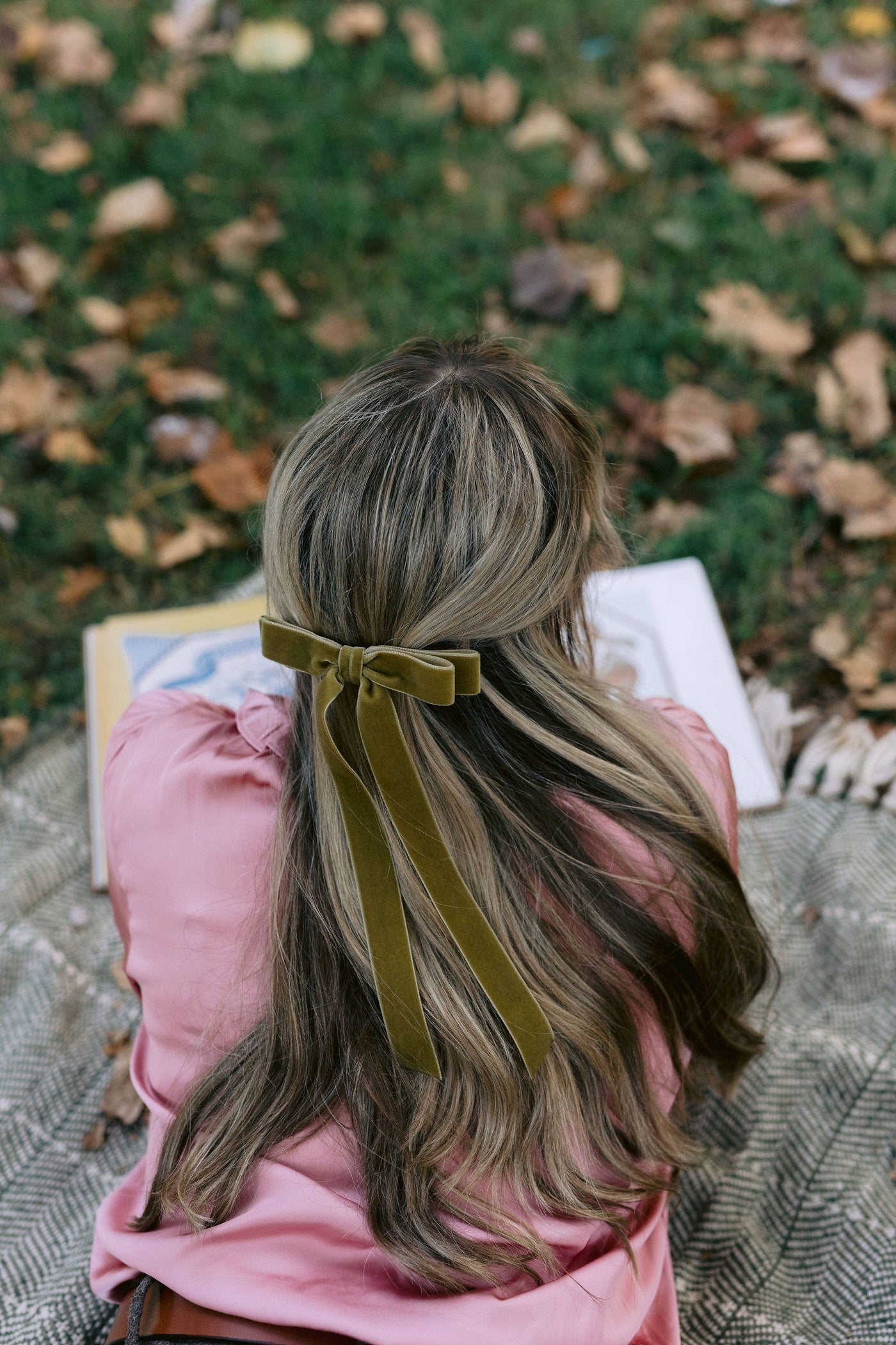 Long Velvet Hair Barrette | Alice Bow - Long Length