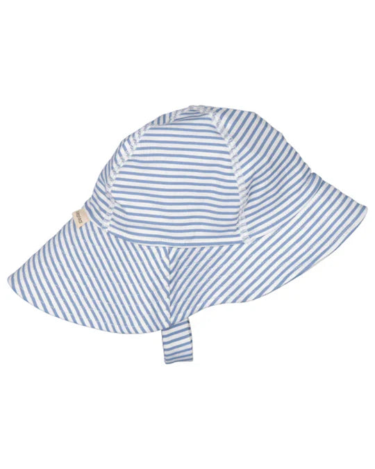 Alba Splash Long Seersucker Hat | Dark Sky Stripe