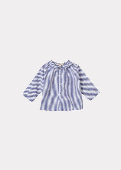 Aloe Baby Shirt in Blue Stripe