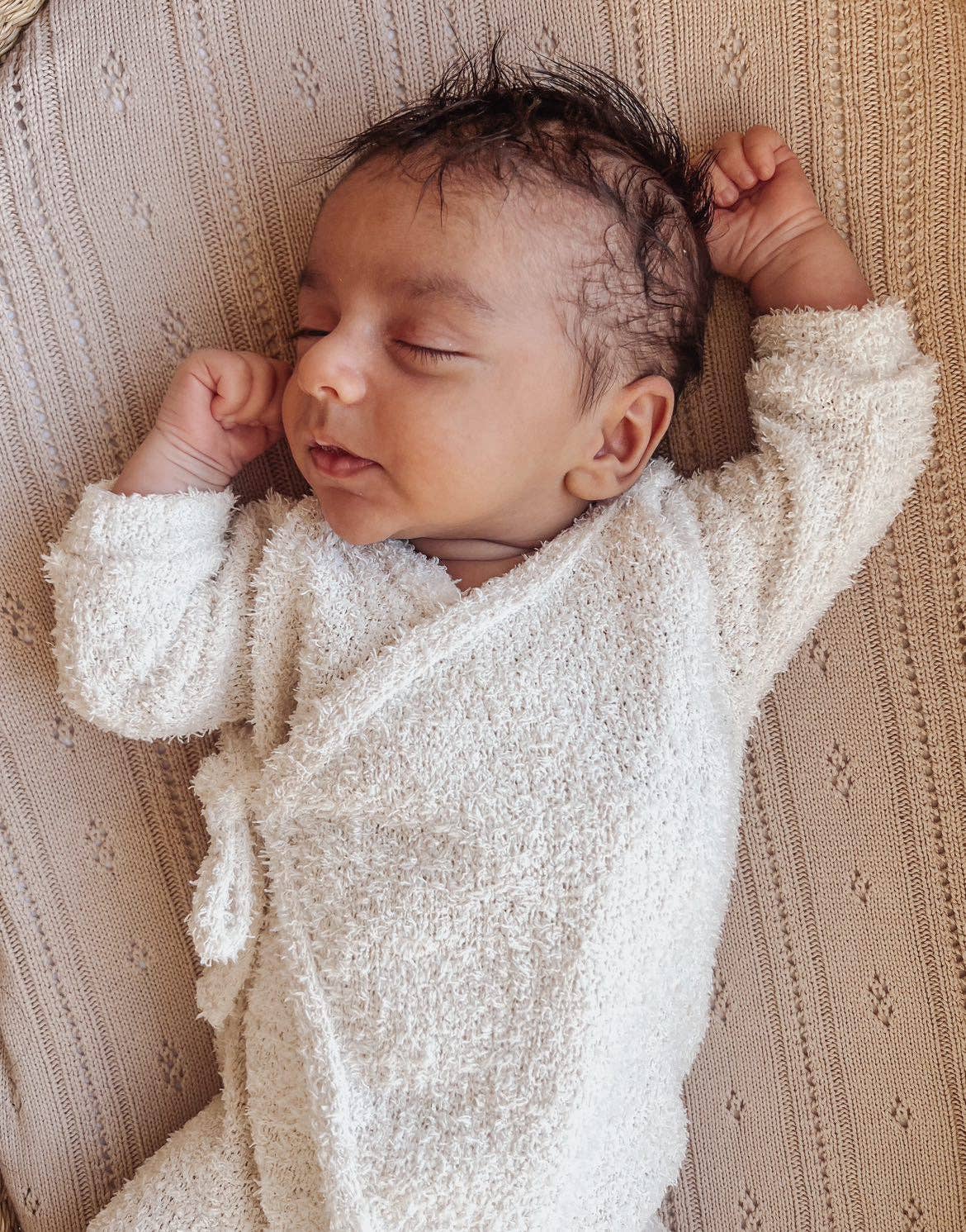 Cozy Teddy Kimono Set | Cream