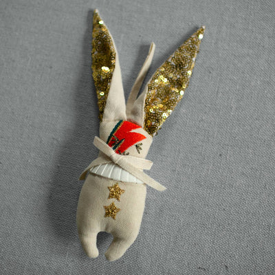 Mini Bowie Bunny Ornament