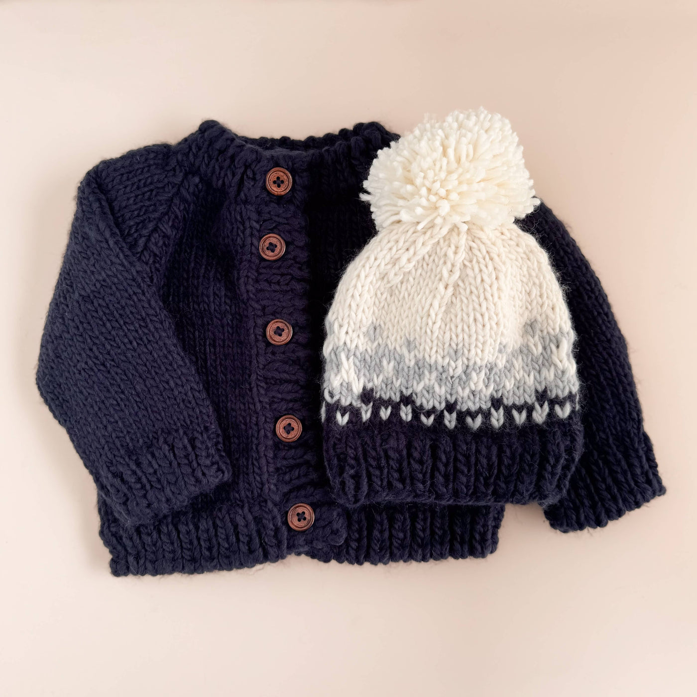 Classic Cardigan Navy Baby Sweater