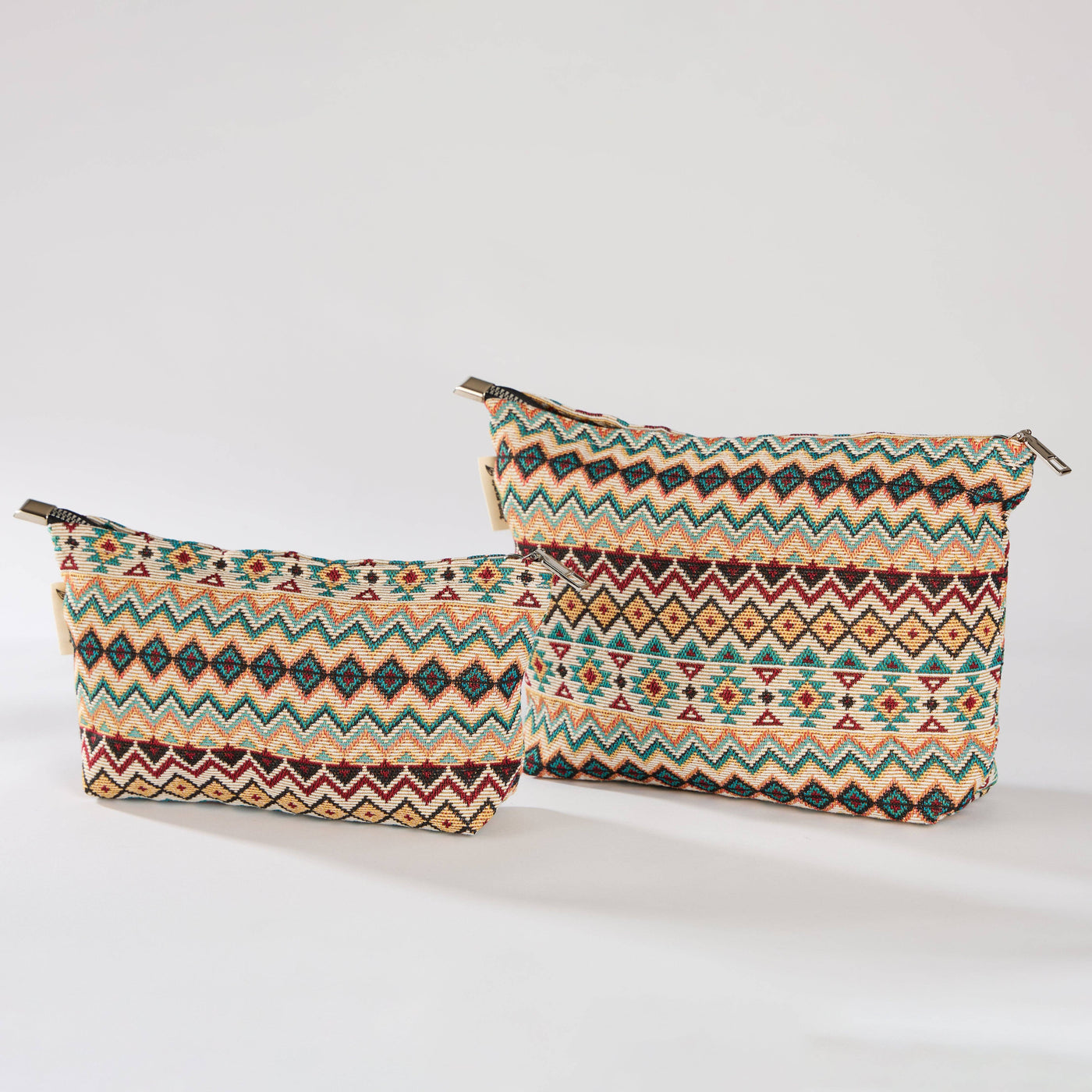 Aztec Cross Stitch Print Toiletry/Makeup Bag - Cosmetic Bag