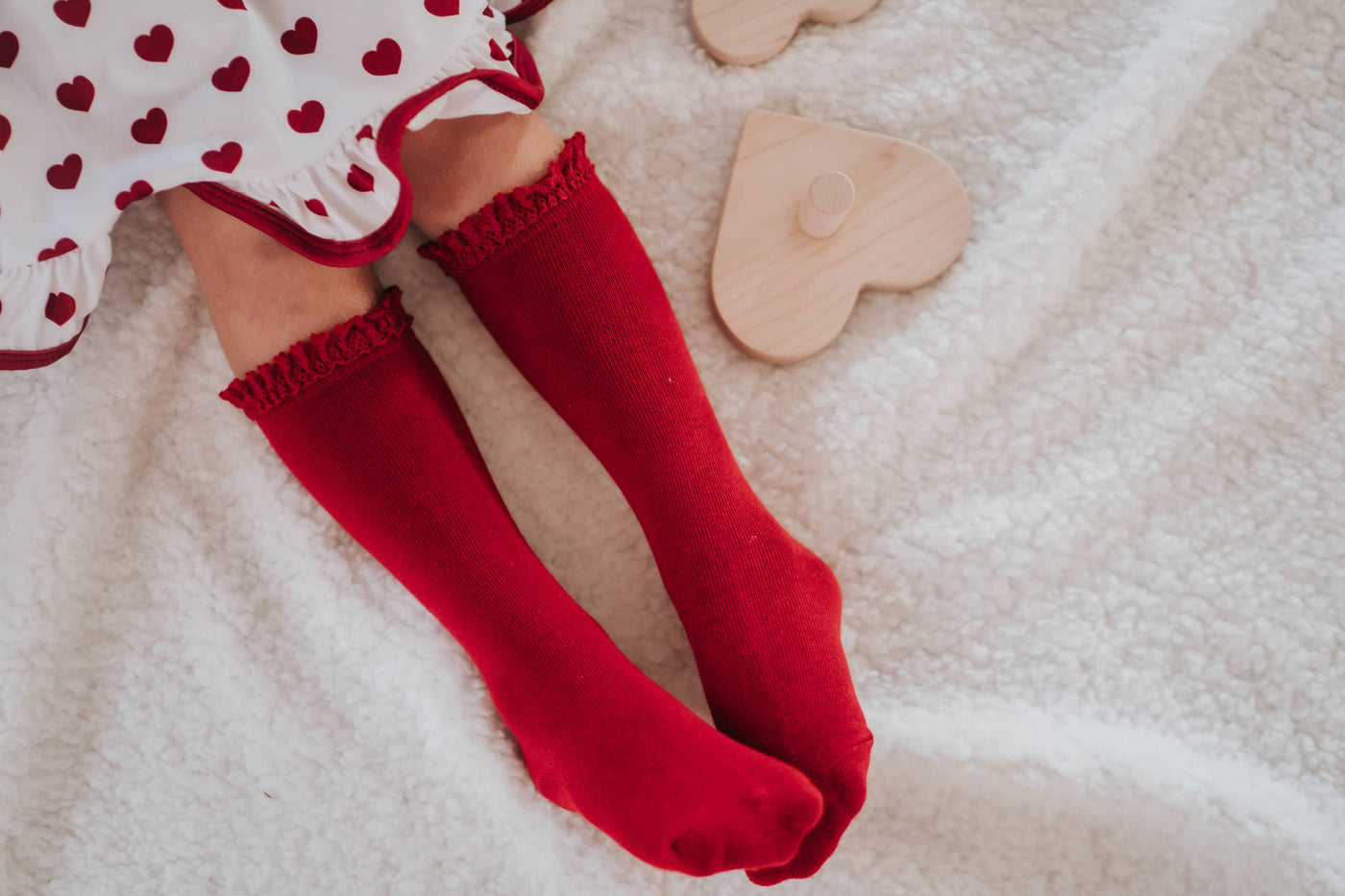 Lace Top Knee Highs | Cherry