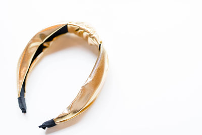 Lamé Knot Headband | Pink or Gold