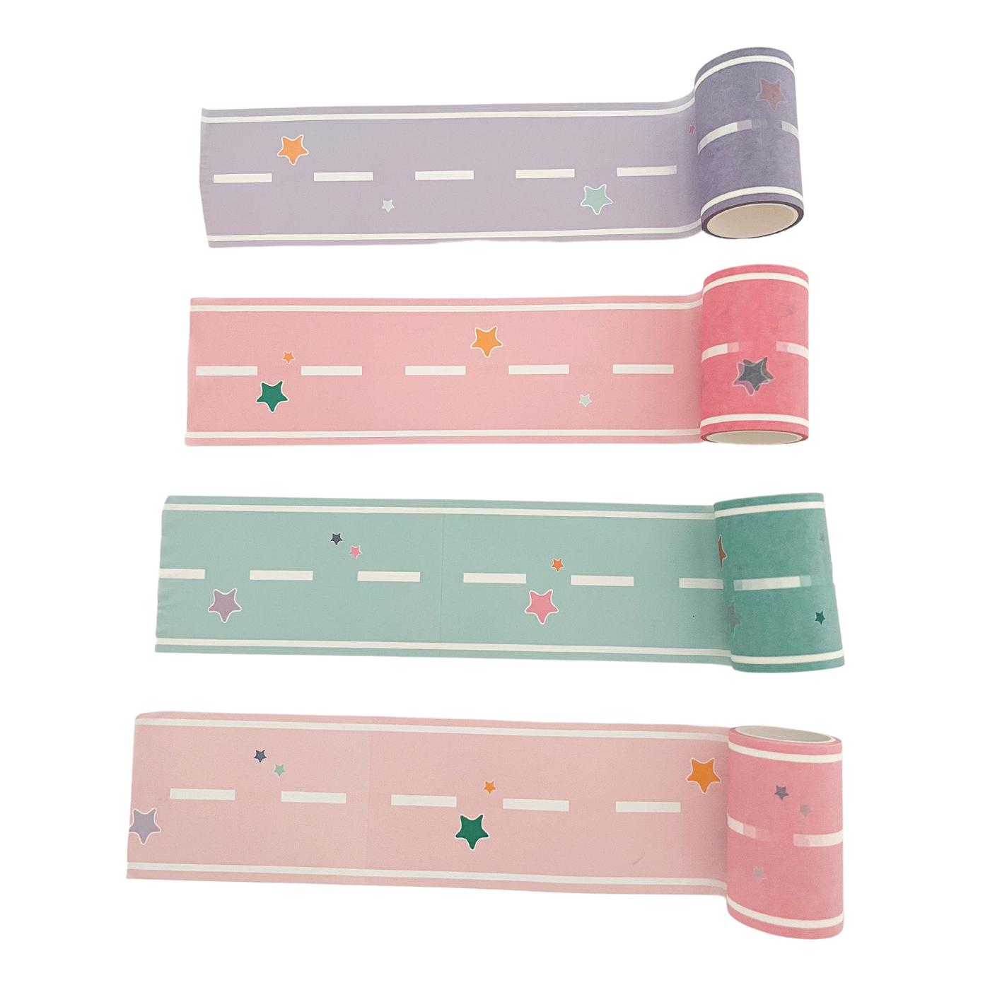 Pastel Colored Play Road Tape | Set of 4