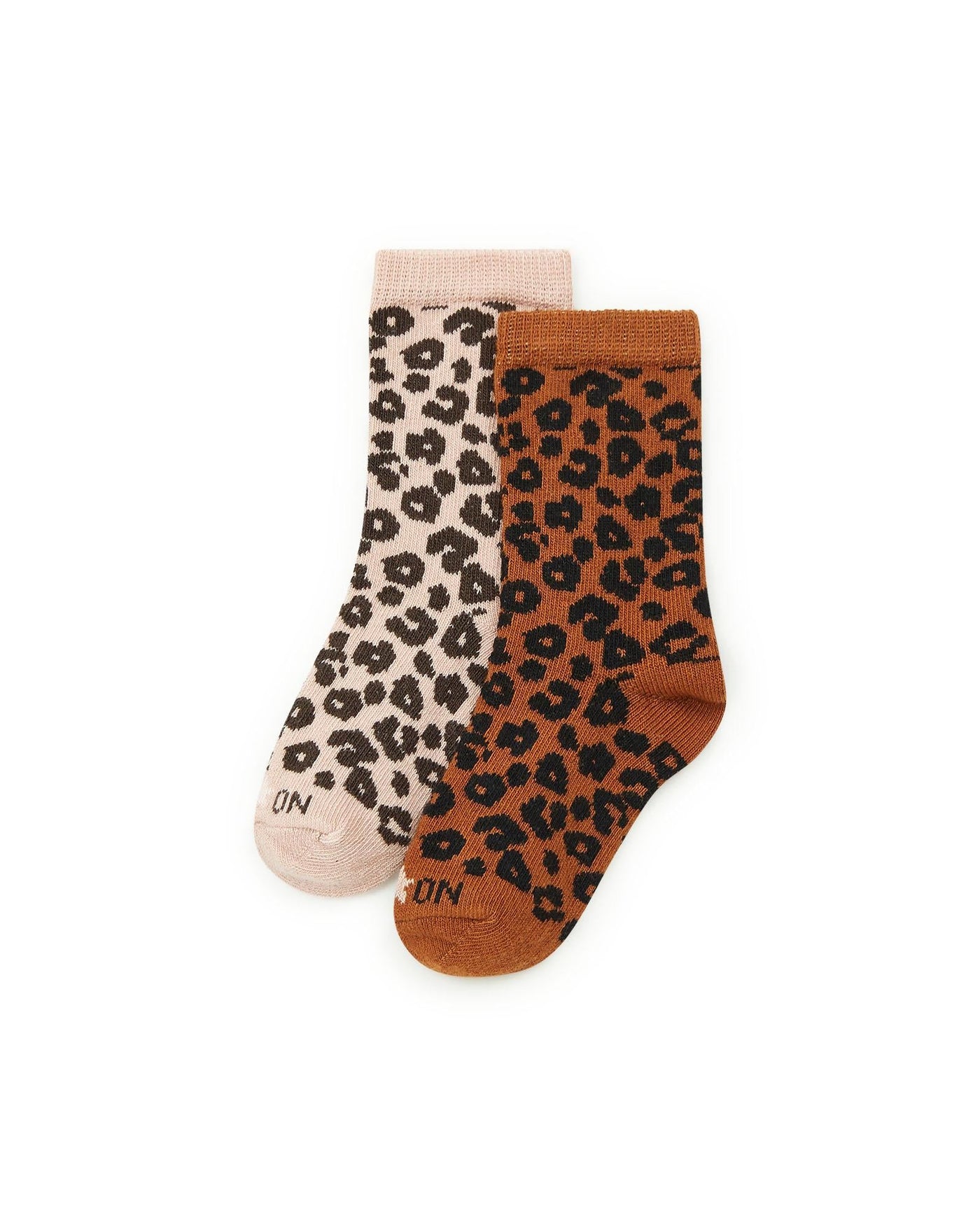 Pack of Two Socks in Leopard Rose