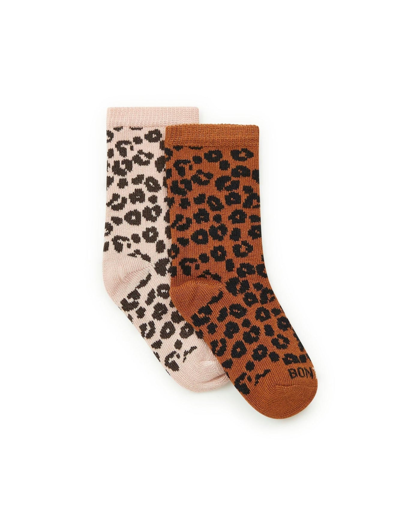 Pack of Two Socks in Leopard Rose
