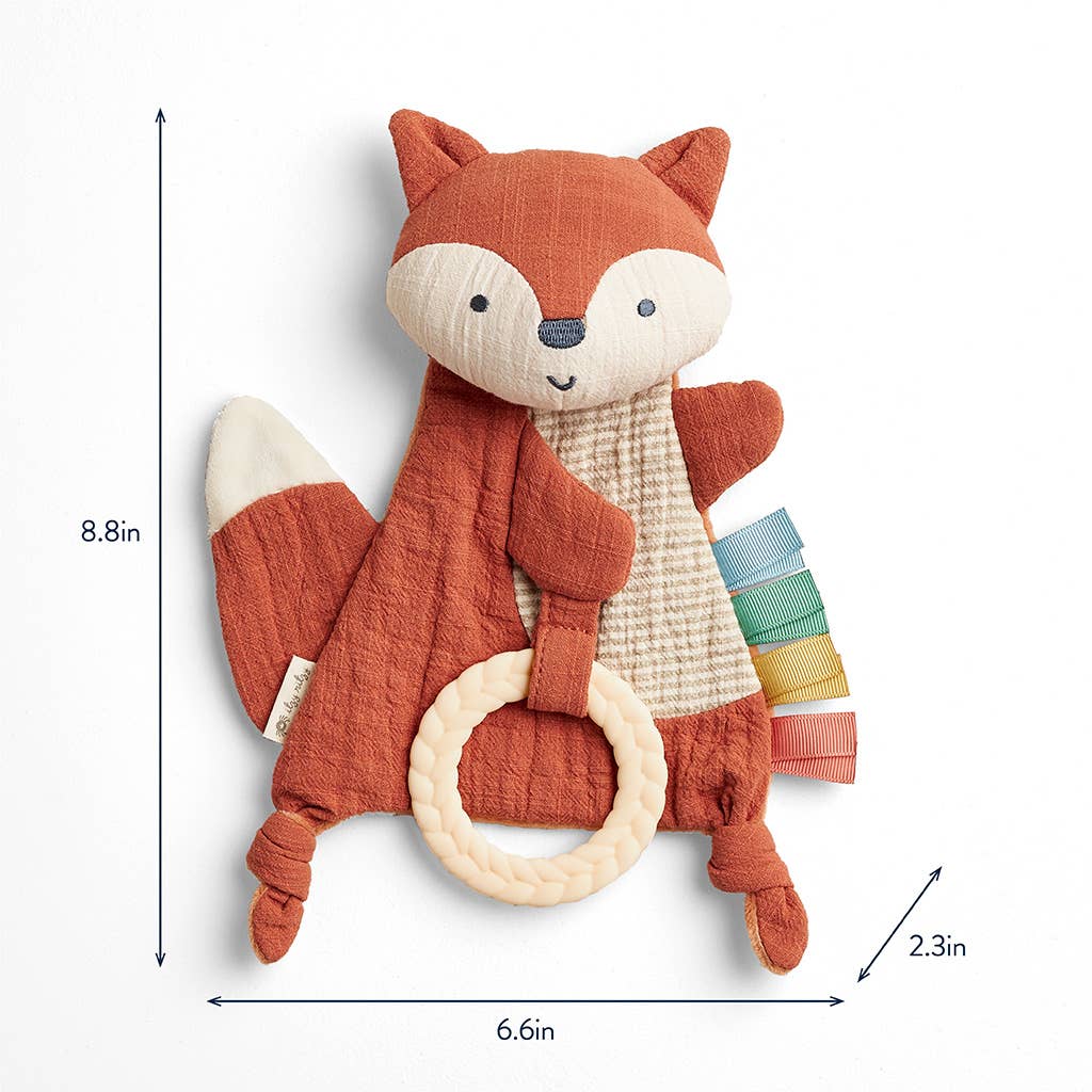 Fox Bitzy Crinkle Sensory Toy with Teether