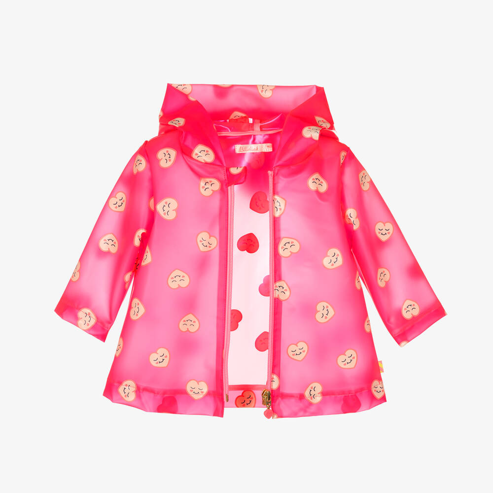 Baby Allover Hearts Transparent Raincoat