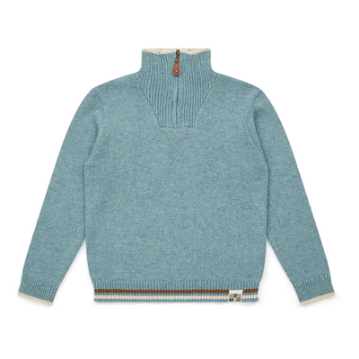 Half Zip Sweater in Light Blue