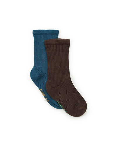 Bonton Unisex Ribbed Socks in Chocogranola