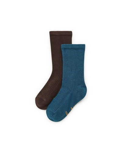 Bonton Unisex Ribbed Socks in Chocogranola
