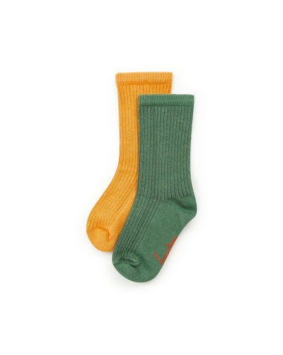 Bonton Unisex Ribbed Socks in Mellow Yellow