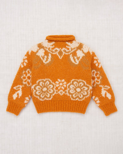 Boucle Simple Sweater - Squash Blossom Antique Floral
