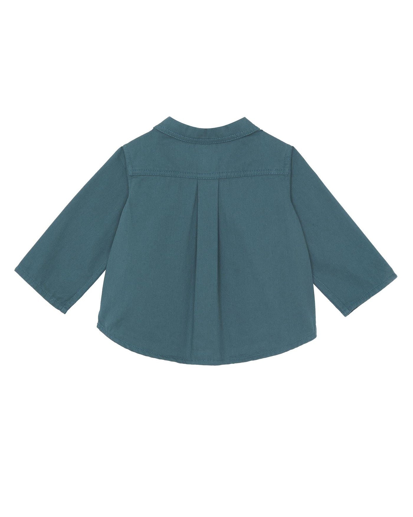 Brushed Cotton Twill Baby Shirt in River Green