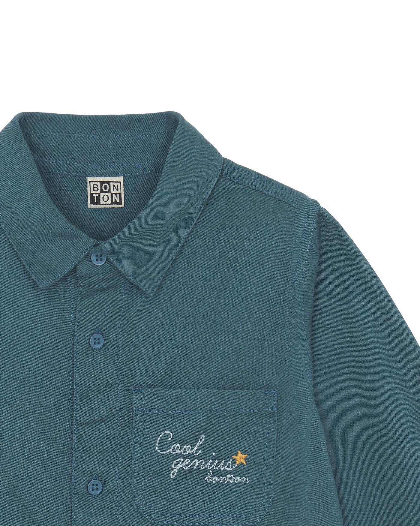 Brushed Cotton Twill Shirt in River Green