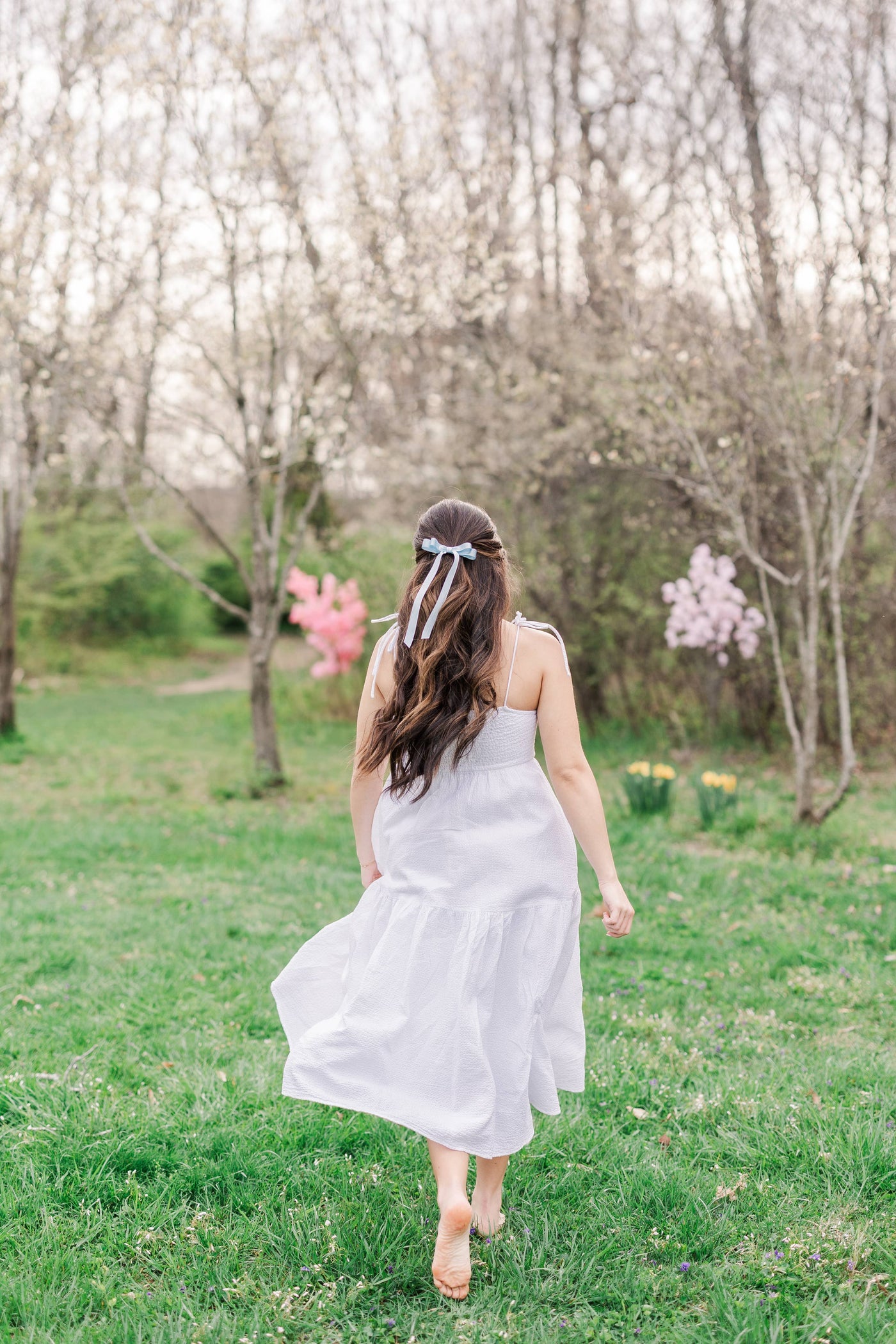 Long Satin Hair Barrette | Micro Alice Bow