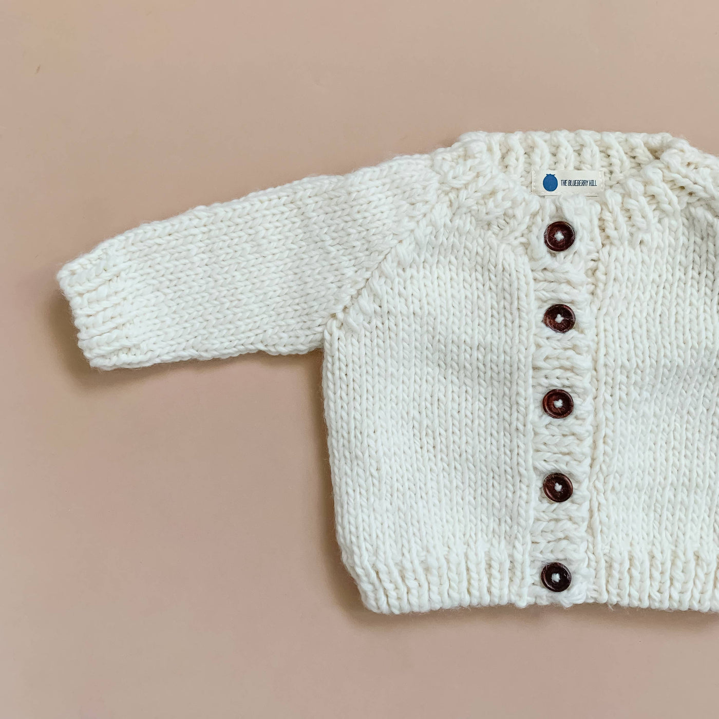 Classic Cardigan Cream Baby Sweater