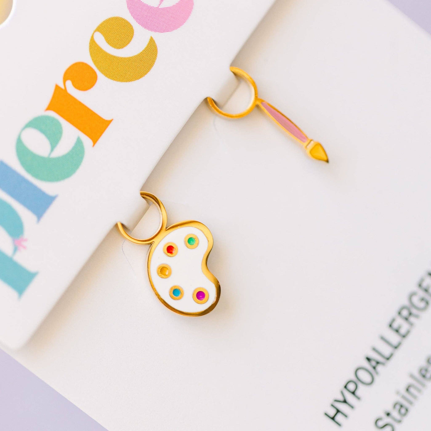 Paint Pallet & Brush Charms