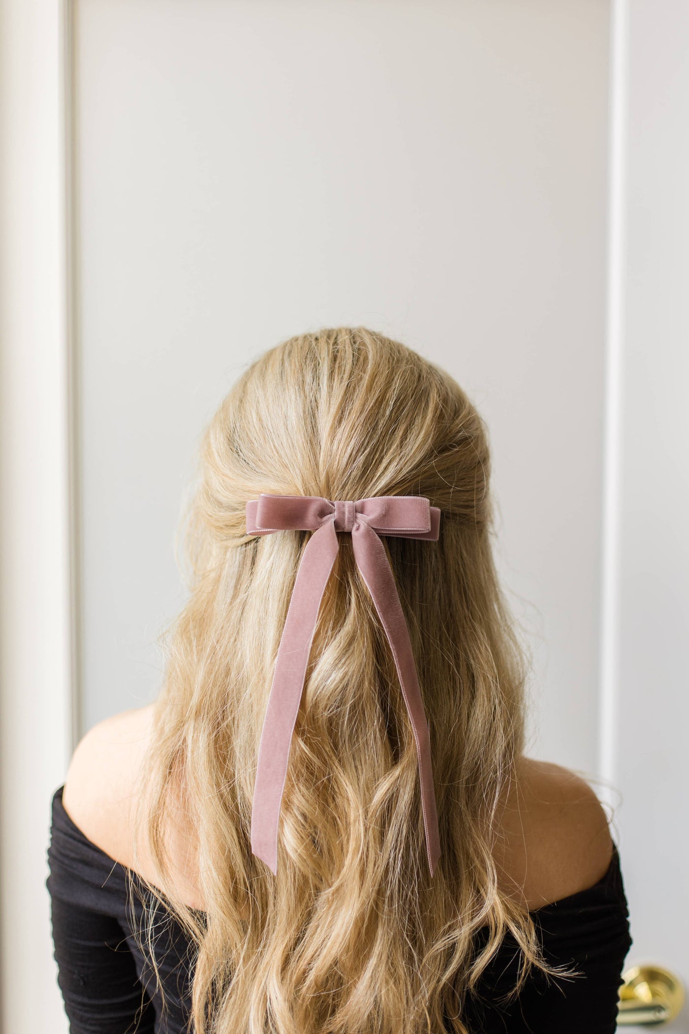 Long Velvet Hair Barrette | Alice Bow - Long Length