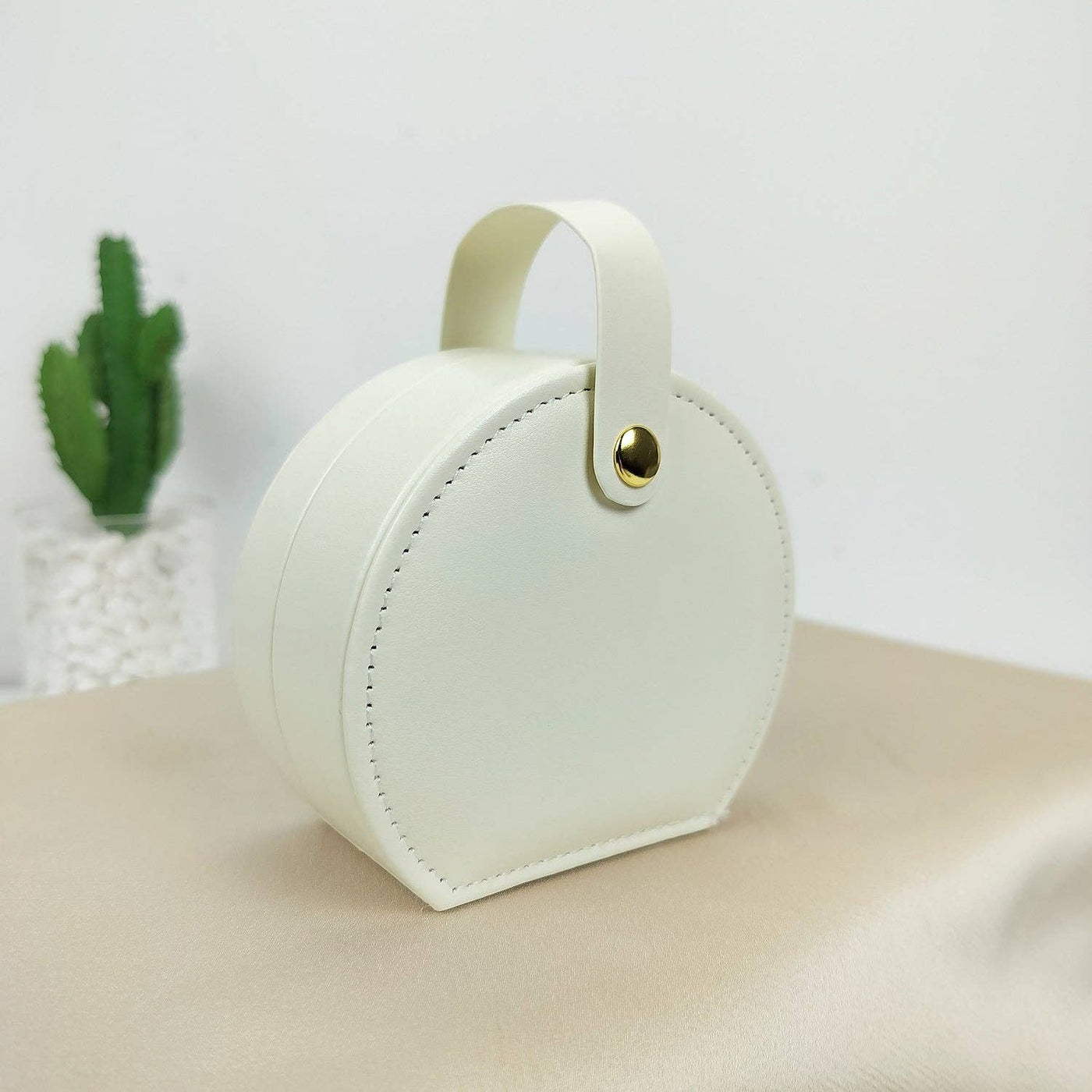 Vegan Leather Mini Portable Jewelry Storage Gifts Box