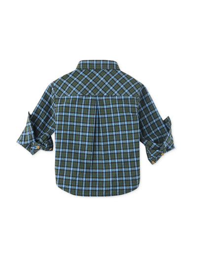 Baby Boy Embroidered On Checks Western Shirt