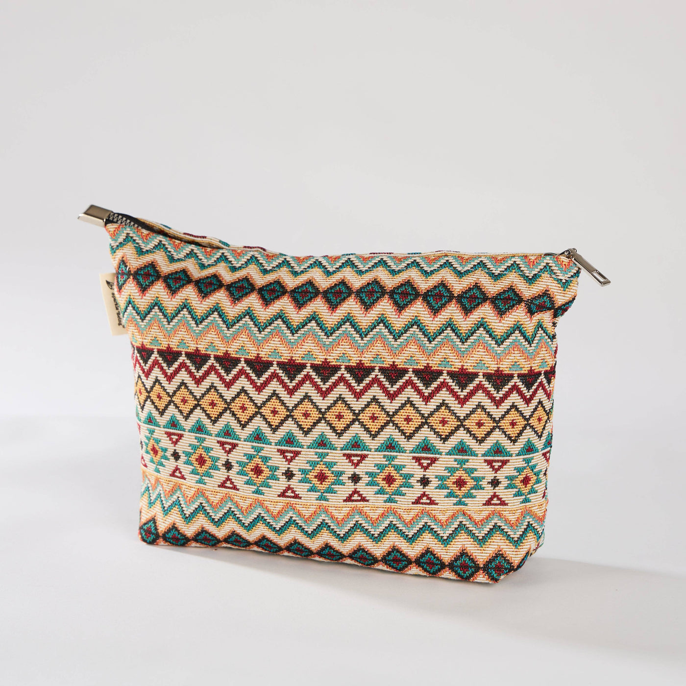 Aztec Cross Stitch Print Toiletry/Makeup Bag - Cosmetic Bag