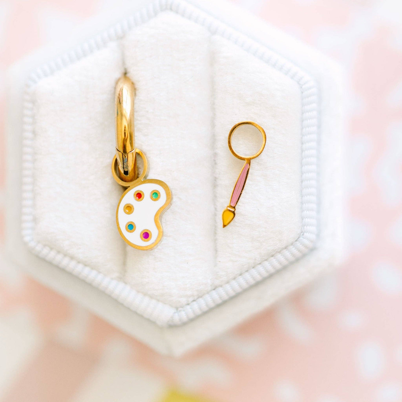 Paint Pallet & Brush Charms